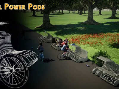 Portable Pedal Power Pods: Urban Furniture That Turns Cycling into Connectivity