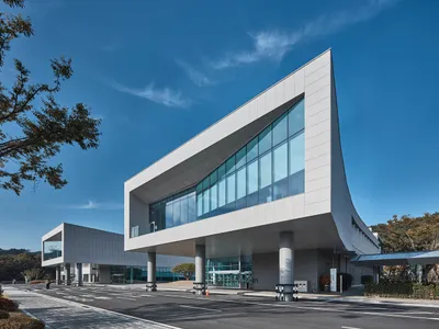 Hwaseong Hambaeksan Memorial Park by HAEAHN Architecture