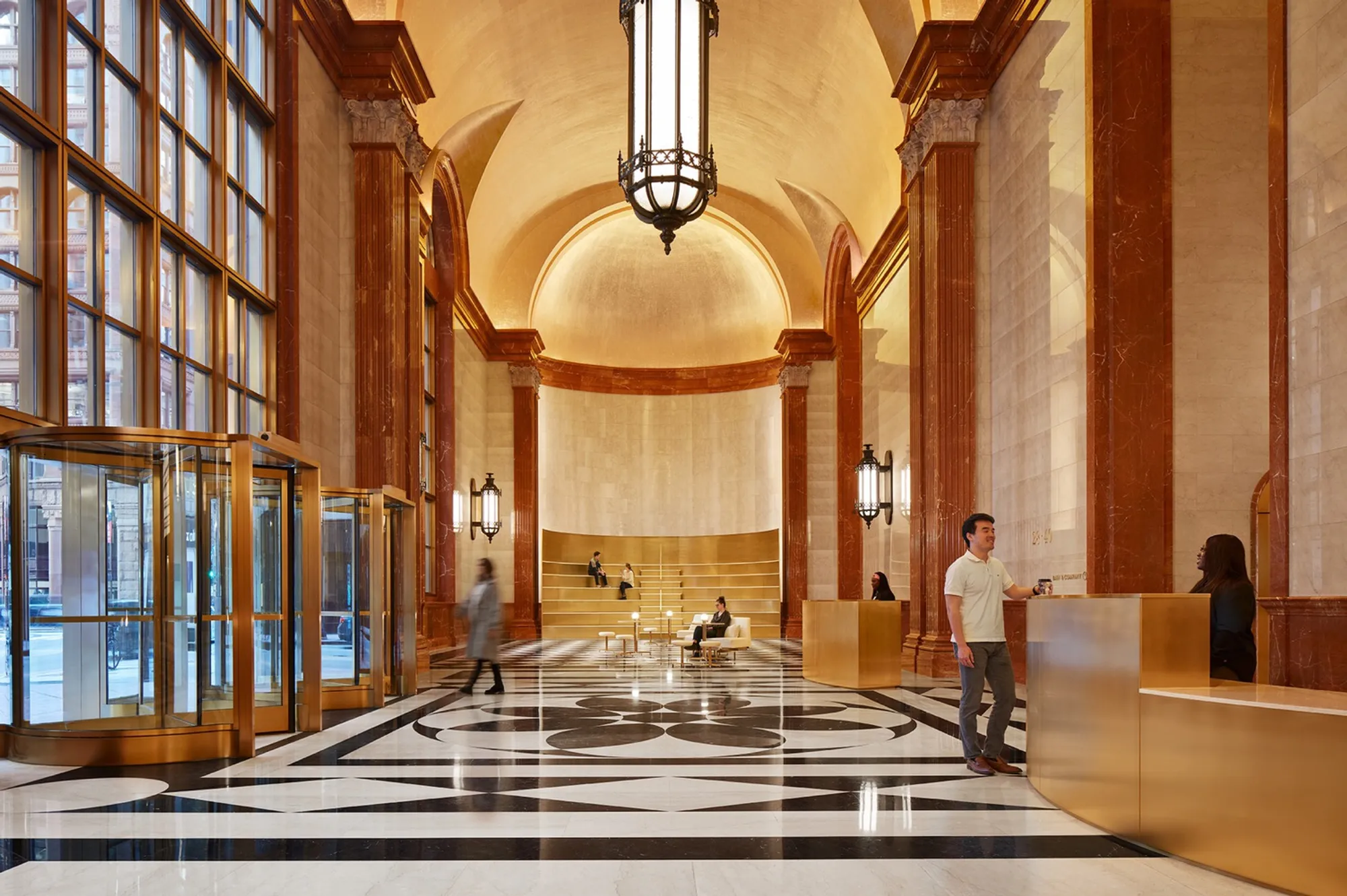 190 South LaSalle Lobby Renovation with Amphitheater by Norman Kelley