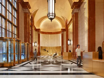 190 South LaSalle Lobby Renovation with Amphitheater by Norman Kelley