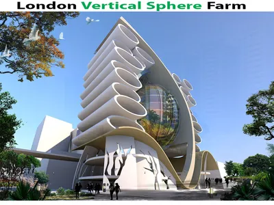 London Vertical Sphere Farm: Stacking Agriculture Inside a City Landmark