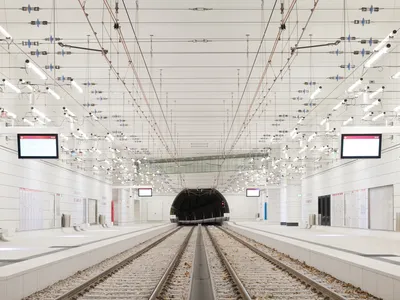 Light Rail Tunnel Karlsruhe by allmannwappner: A Minimalist Underground Transit Experience