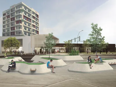 NOR MOD: Modular Concrete Modules That Reconfigure Public Space Around Green Cores
