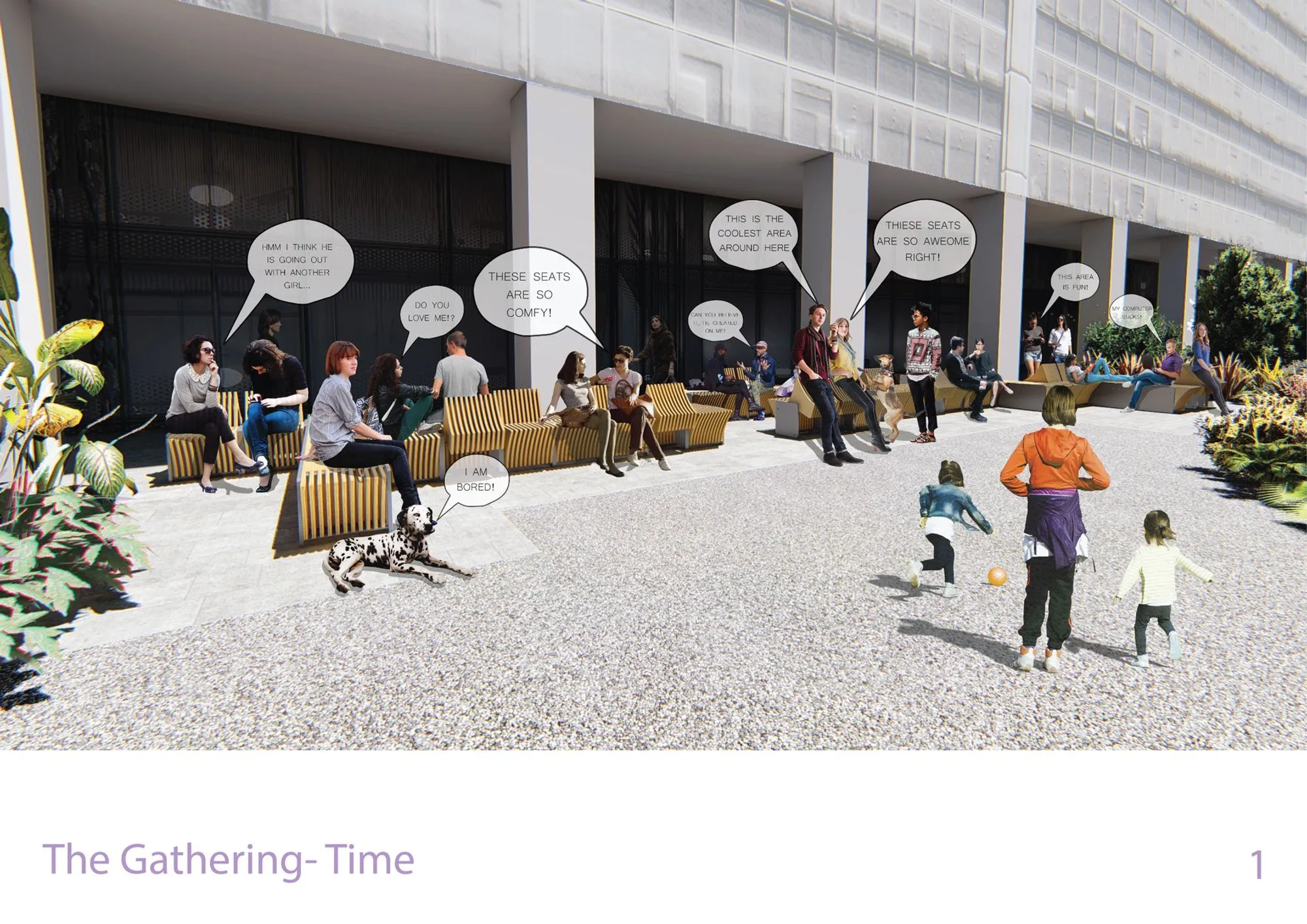The GATHERING-TIME: Modular Banana Plywood Furniture Activates Dead Campus Zones