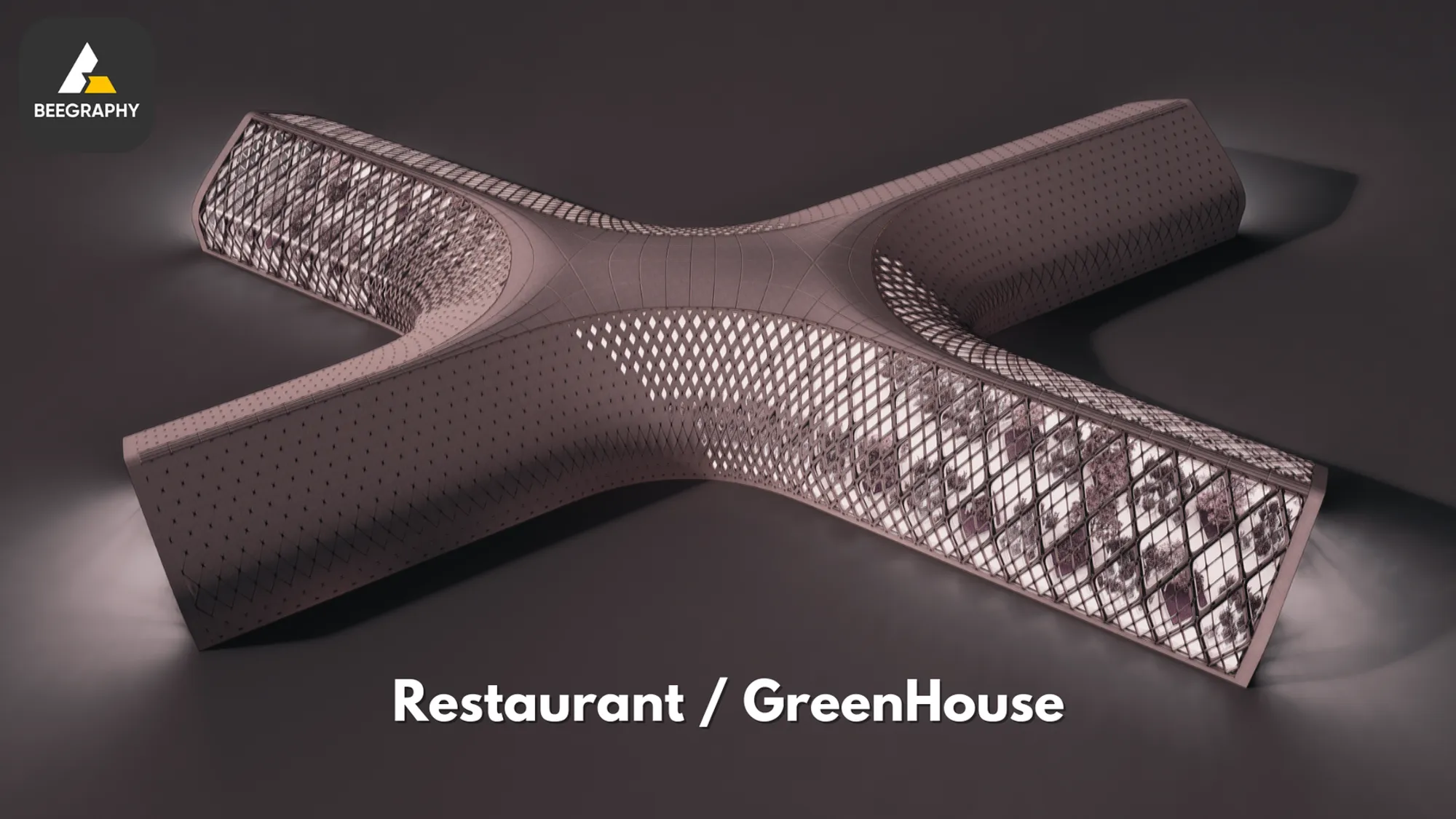 Restaurant by GreenHouse: A Diamond Lattice That Dissolves Architecture into Garden