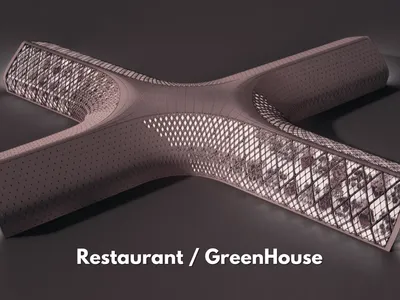 Restaurant by GreenHouse: A Diamond Lattice That Dissolves Architecture into Garden