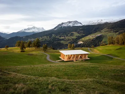 Open-Air Theater Lantsch by Invias AG: A Temporary Timber Landmark in the Swiss Alps