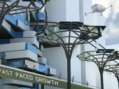 Fast-Paced Growth: A Skyscraper That Lets a Railway Punch Through Its Core