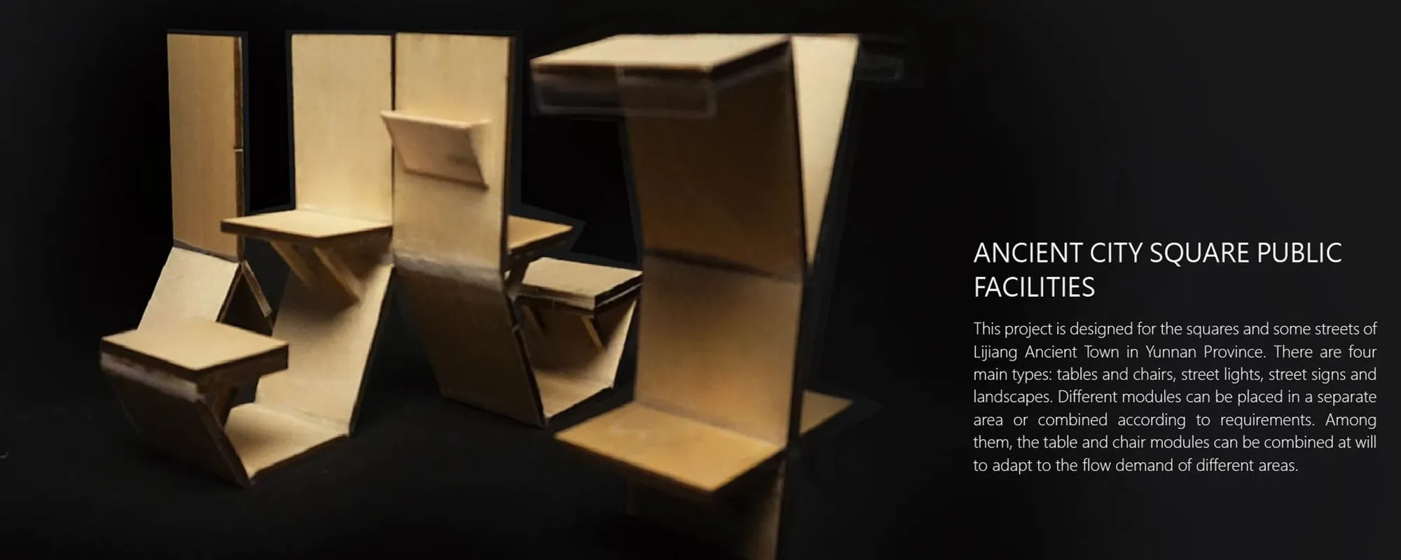 Ancient City Square: Modular Naxi Furniture for Lijiang's Heritage Plazas