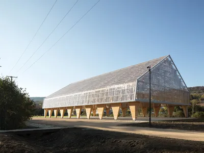 Wooden Hall in Ancy-Dornot by Studiolada – A Multi-Functional Timber Pavilion in France