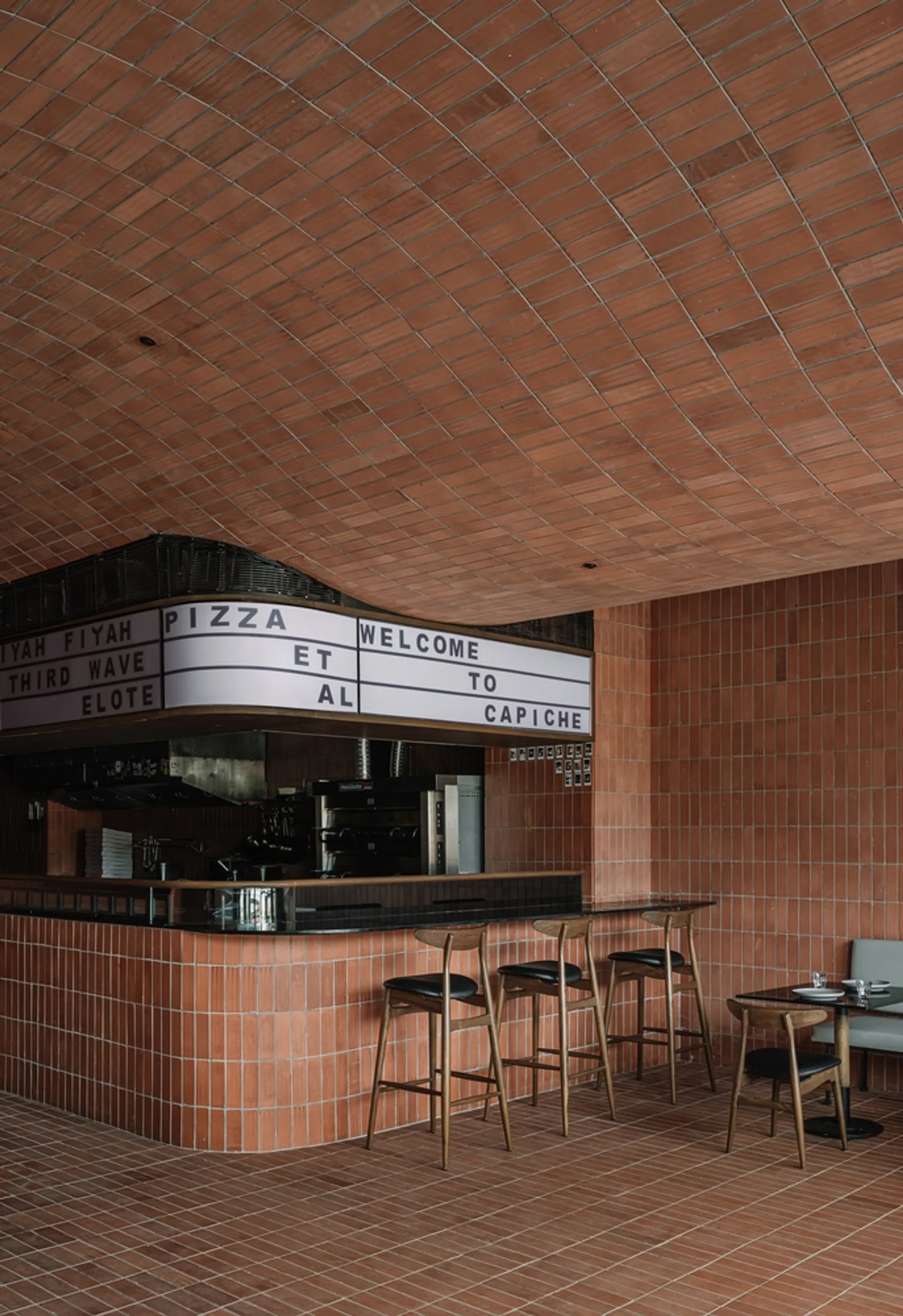 Capiche Restaurant Surat Interior Design: Rustic Brick Hospitality by Neogenesis+Studi0261