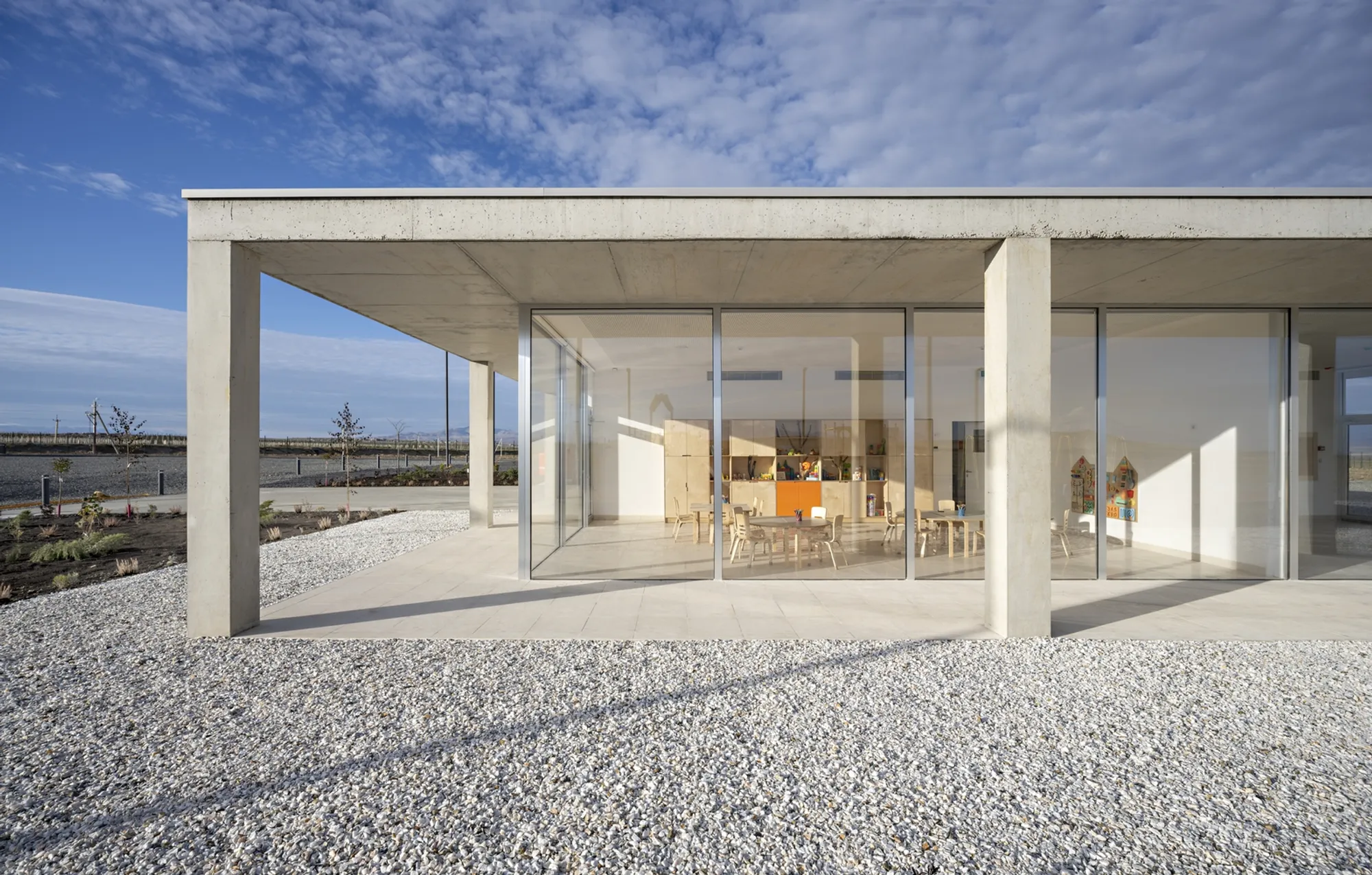 Nursery in Armenia Alberto Campo Baeza – Protective Concrete Canopy for Early Learning Near Mount Ararat