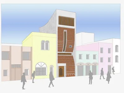 House of the Brick Veil: Passive Design for Six People on a Narrow Urban Lot