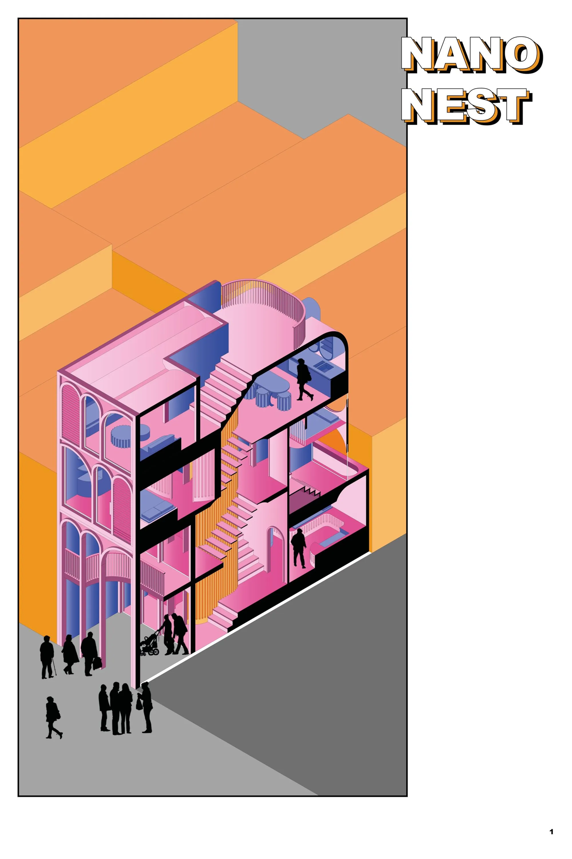 Nano Nest: Compact Refugee Housing Rooted in Rome's Architectural Language