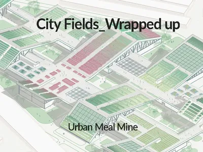 City Fields: Where Sloped Gardens and Market Halls Merge Agriculture into Urban Fabric