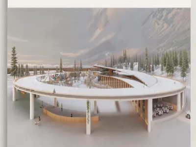 A sustainable living space integrated with nature, harmonious with the seasons... With its unique design integrated into the natural landscape of Coeur d'Alene, Idaho, it stands out as a multi-purpose