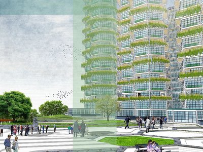 The Green Hive: Stacking Farms, Fish Tanks, and Pastures Inside Residential Towers