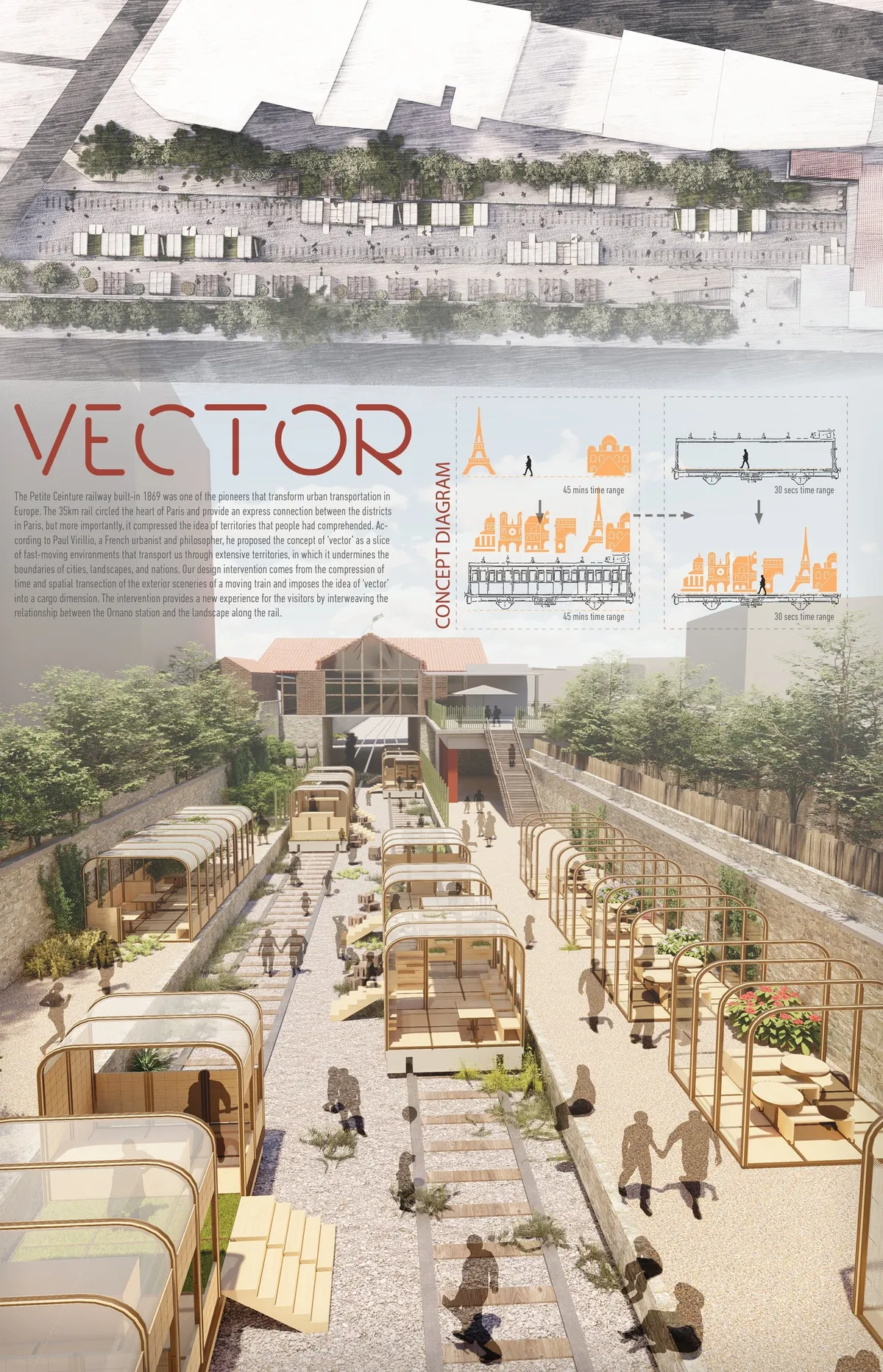Vector: A Modular Urban Design Intervention Reimagining Historic Railway Infrastructure