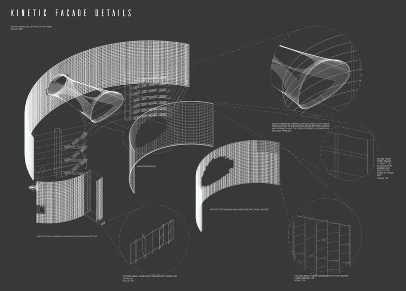 Adaptive amphitheatre transforming between exhibition, discussion, and seasonal public gathering space.