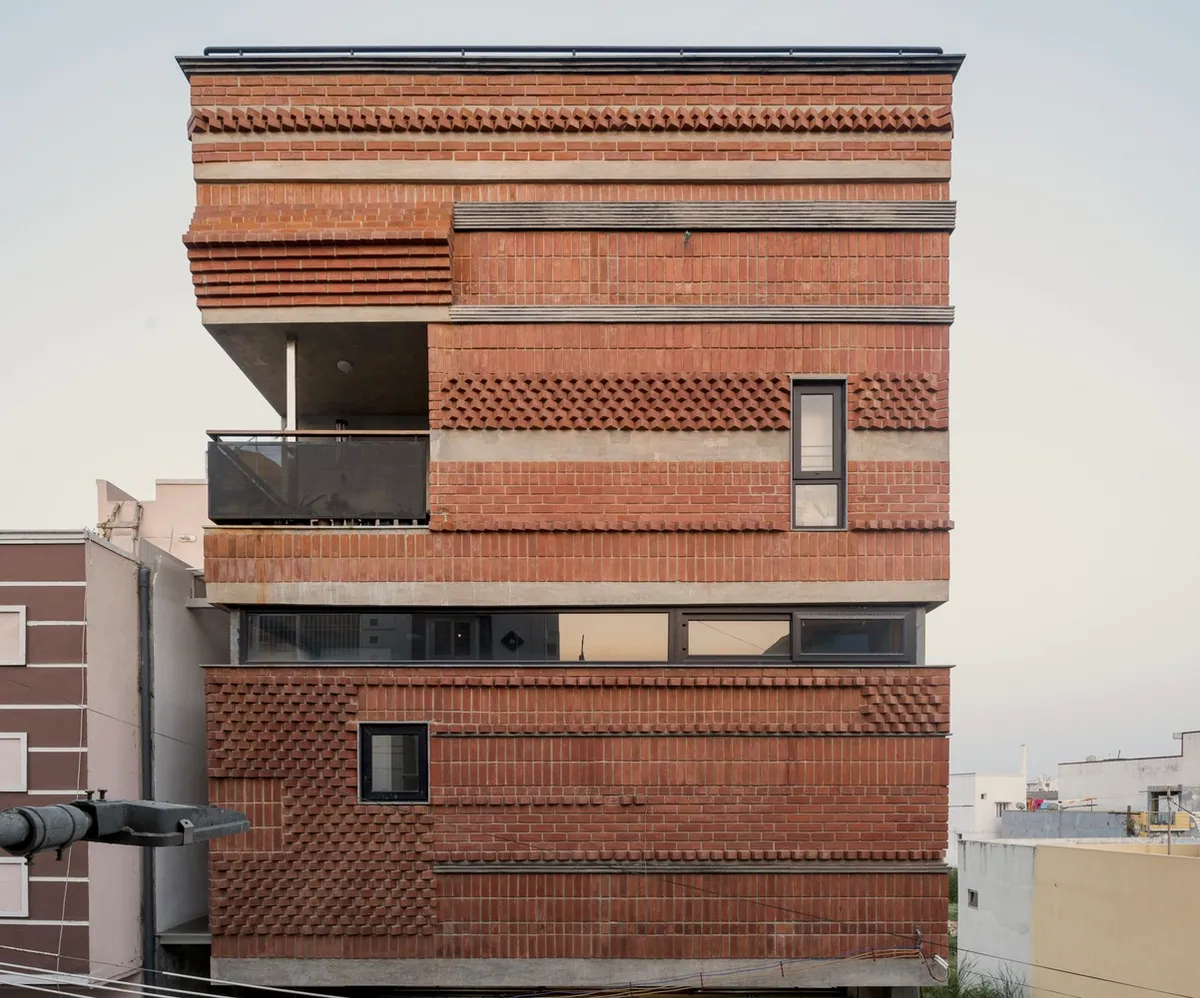 Tiered Realm House and Studio by Fictional Project: A Vertical Live-Work Architecture in Chennai