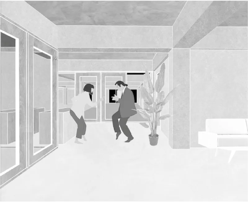 Collective living space encouraging everyday interaction within the residential floors.