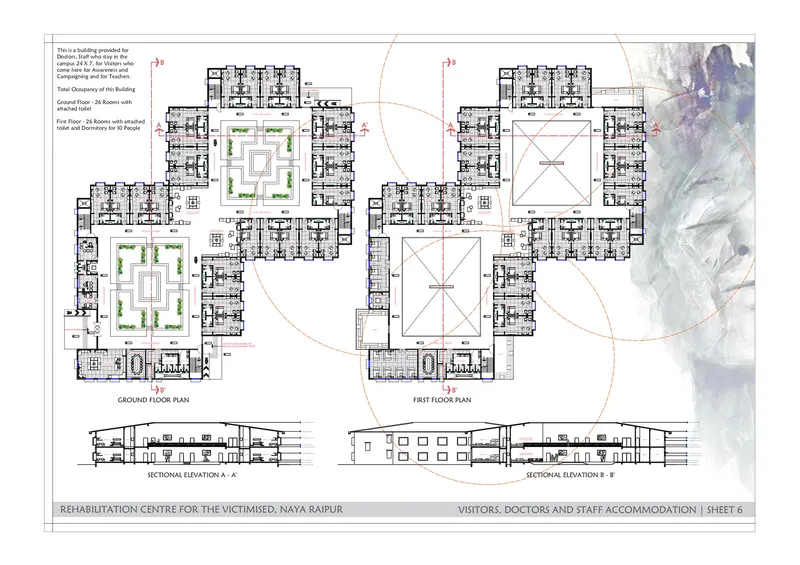 Dedicated residential block ensuring 24/7 support, secure lodging, and operational continuity within the campus.