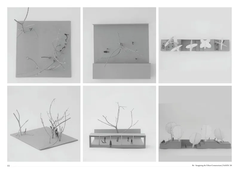 Sectional view highlighting layered thresholds and contemplative spaces.