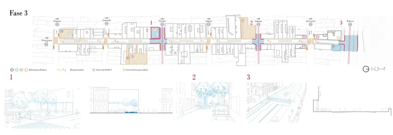 Phase 3 expansion of cultural nodes and pedestrian-priority corridors within the urban fabric.
