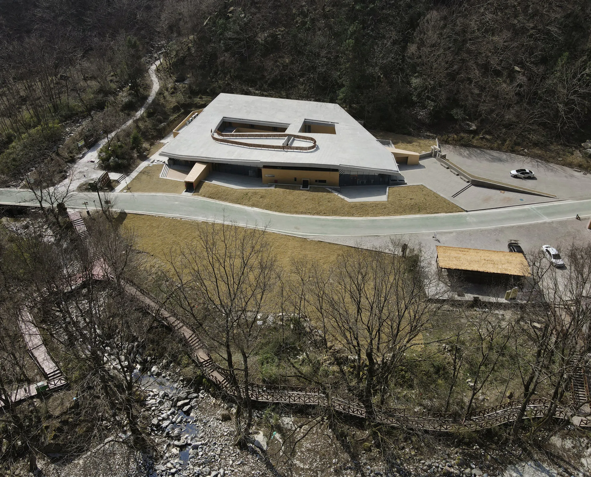 The Nature Education Center of Tangjiahe by CLAB Architects