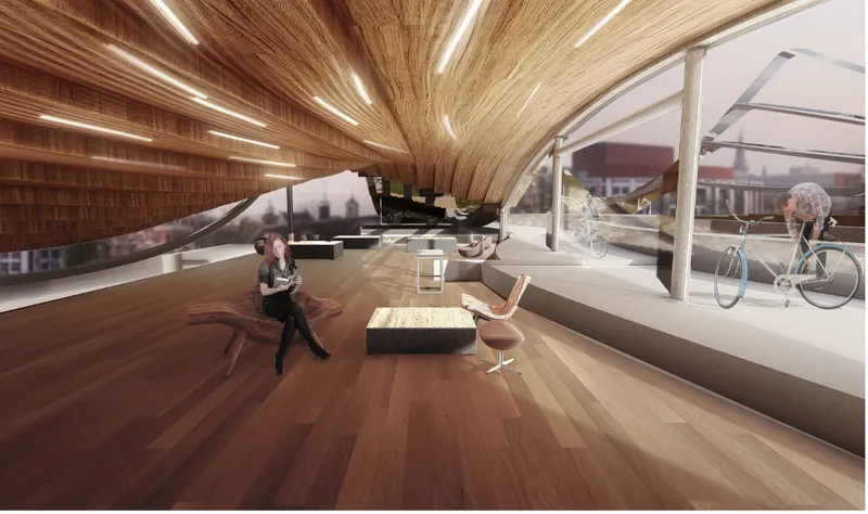 Warm timber interior spaces blend Scandinavian craftsmanship with panoramic river views.
