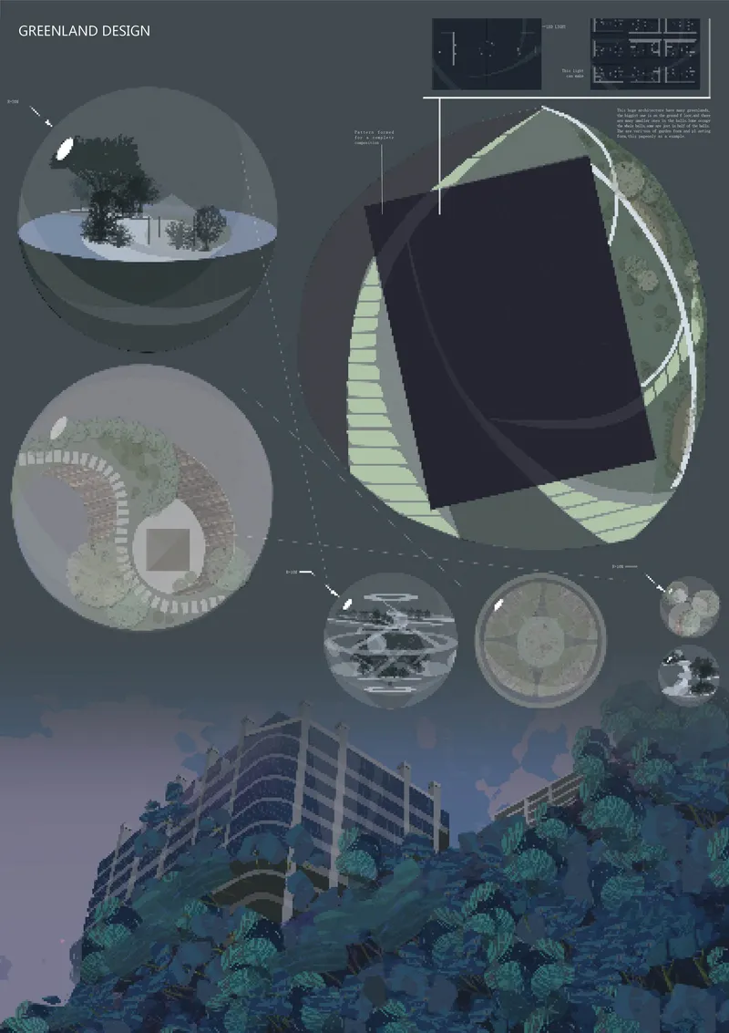 Detailed spatial systems illustrating adaptive structures and intelligent program integration.