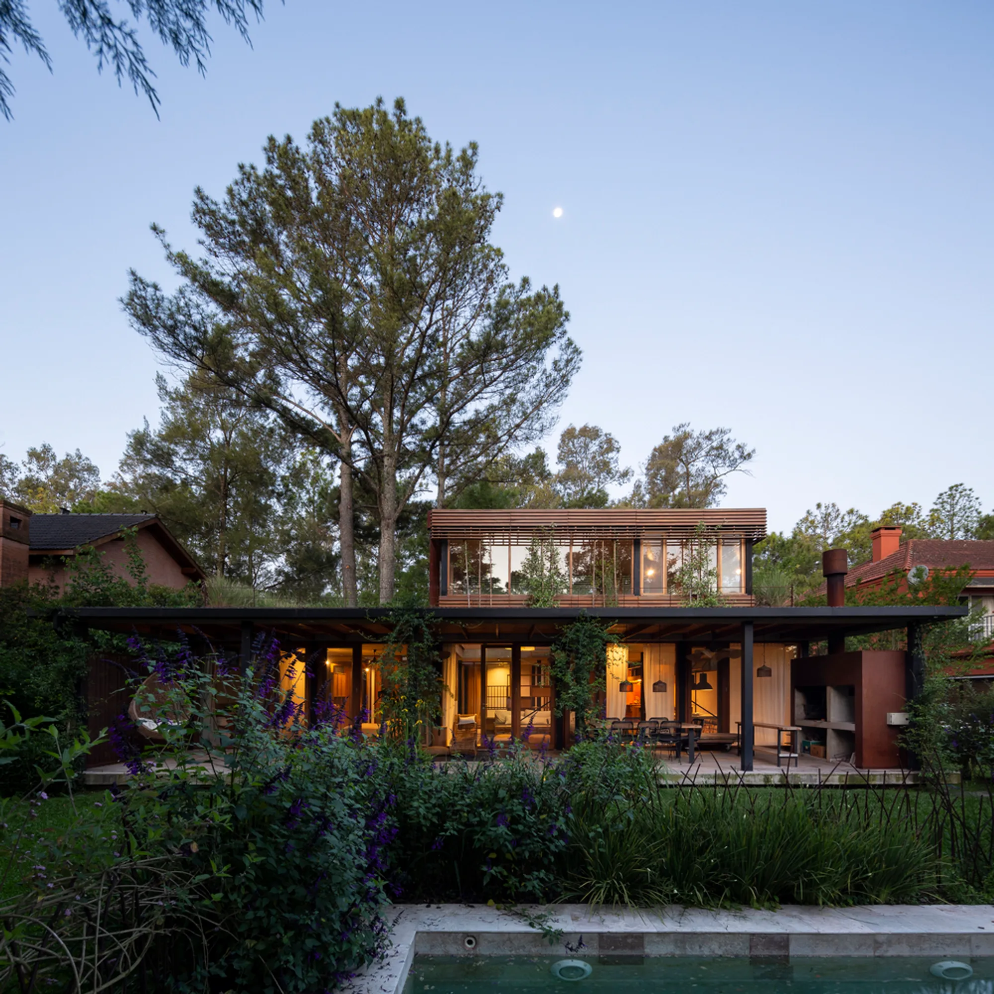 House Between Trees by Barbara Berson: A Harmonious Blend of Architecture and Nature