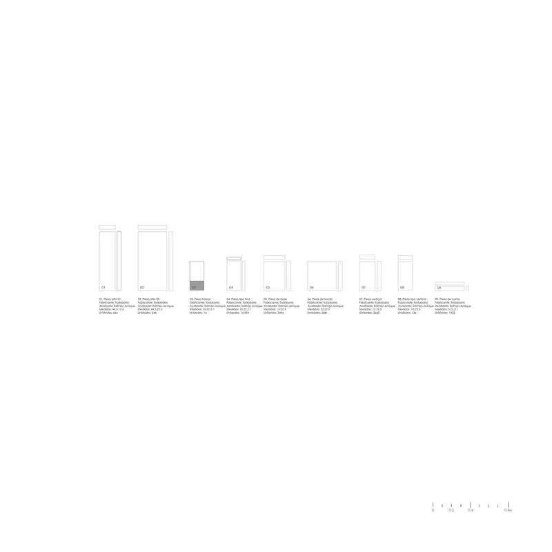 Comparative elevation drawing series showing nine different facade module configurations