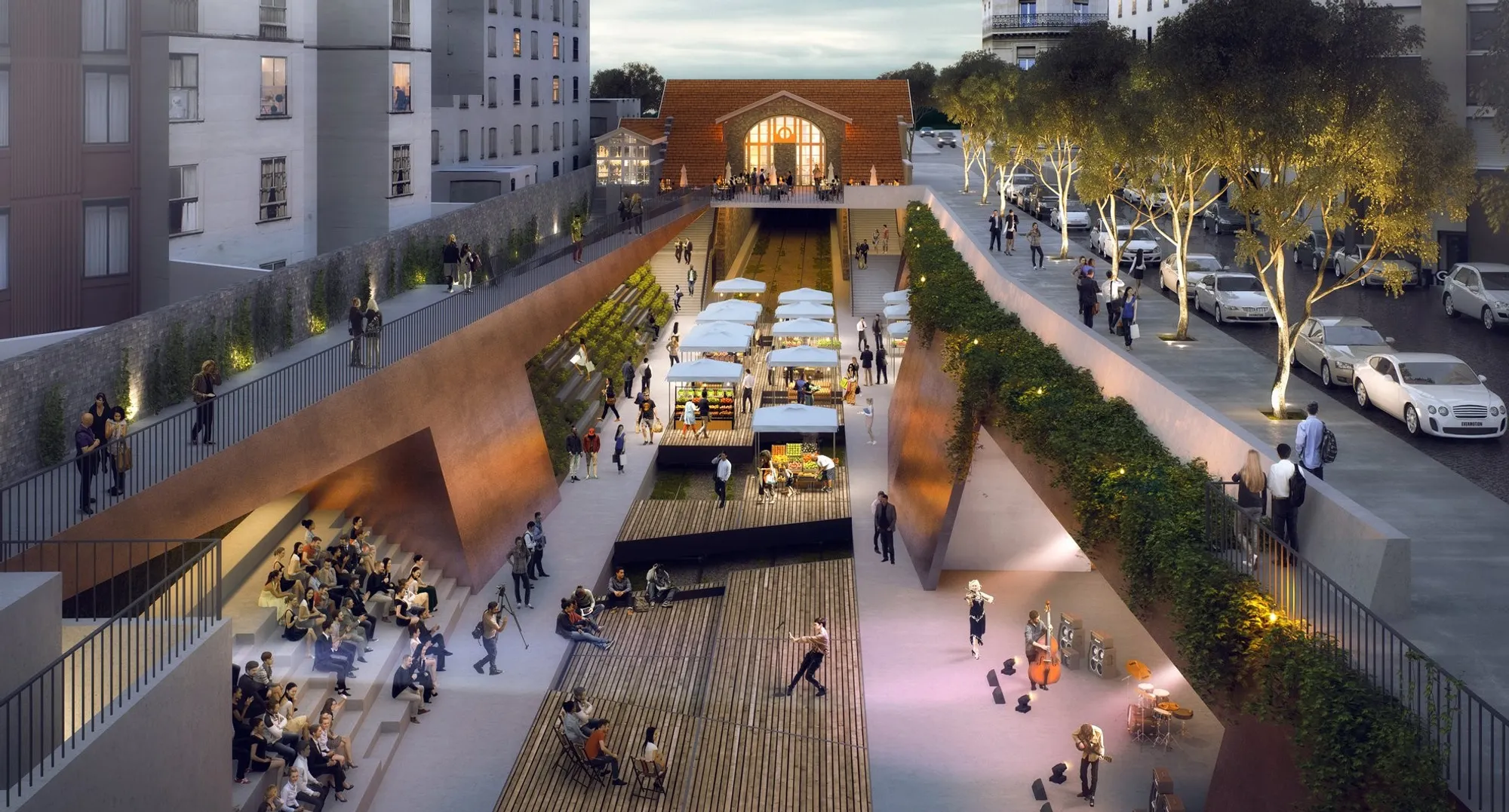 Bend It: Adaptive Reuse Architecture Revitalizing Urban Rail Corridors