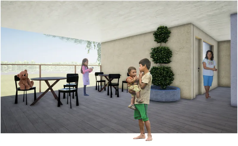 Semi-private terraces extend living spaces, supporting informal gatherings and a sense of belonging.