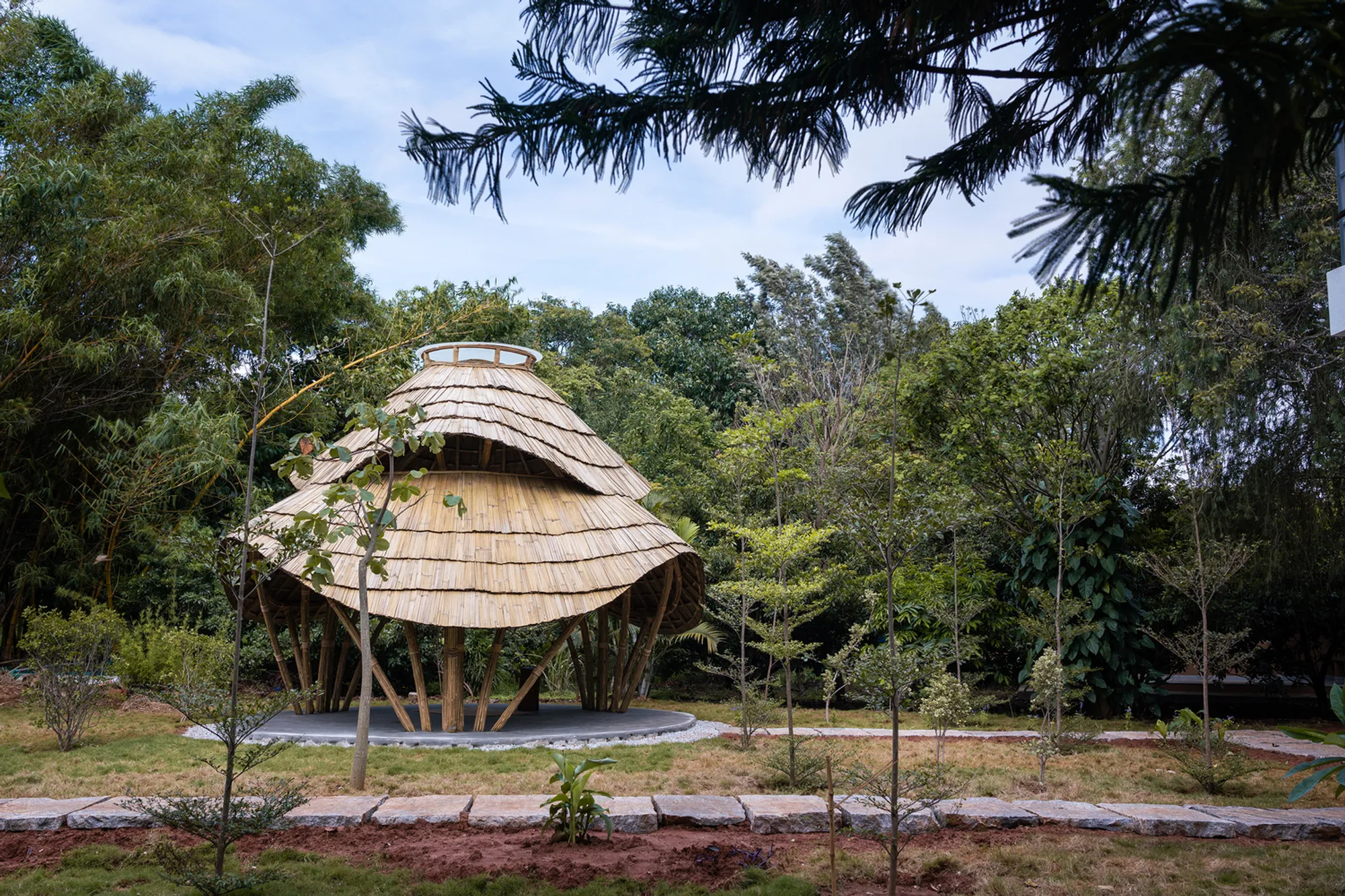 Meditation Gazebo by STUDIOARO: A Sculptural Bamboo Retreat Rooted in Memory and Nature