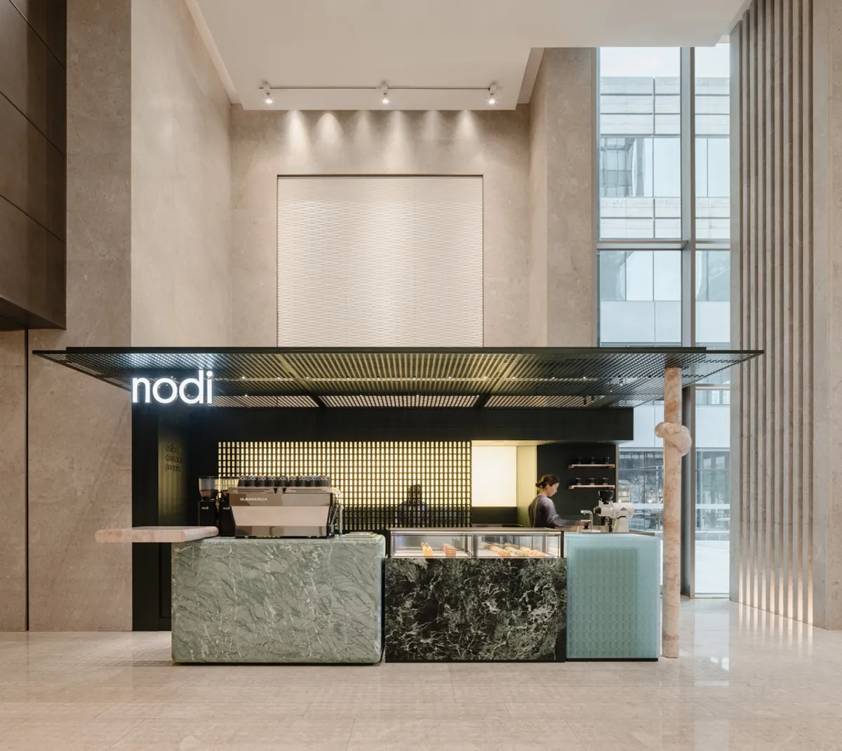 Nodi Cafe in Shanghai: A Pavilion-Inspired Coffee Space by Office AIO