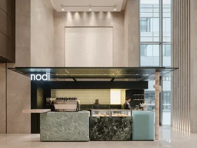 Nodi Cafe in Shanghai: A Pavilion-Inspired Coffee Space by Office AIO