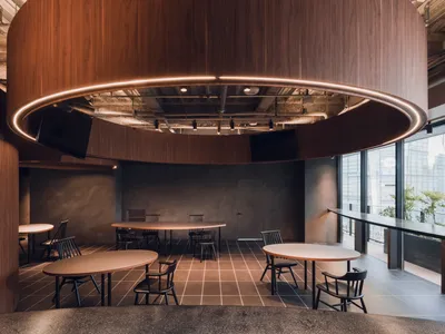 Circles as Spatial Strategy in a Shibuya Office