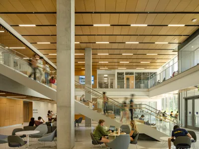 Malachowsky Hall Wraps AI Research in Faceted Skin