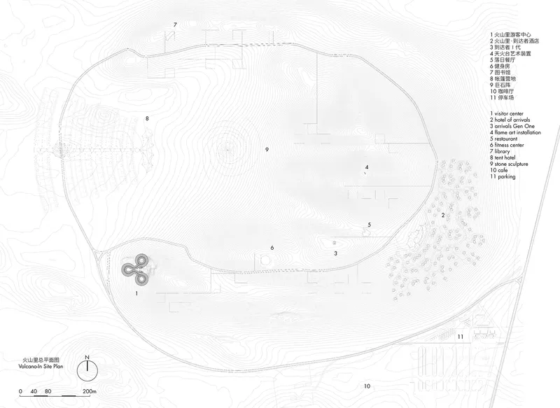 Volcano-In Visitor Center site plan
