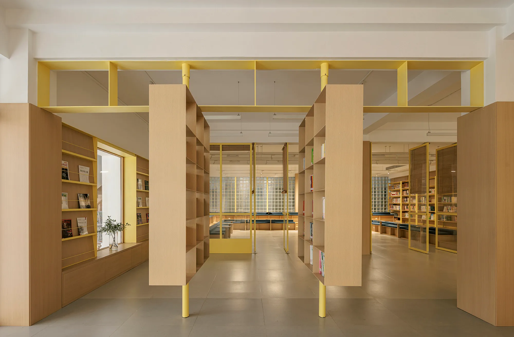 Modum Atelier Treats a 1970s Chengdu School Library Like a Pocket Park Full of Oversized Furniture