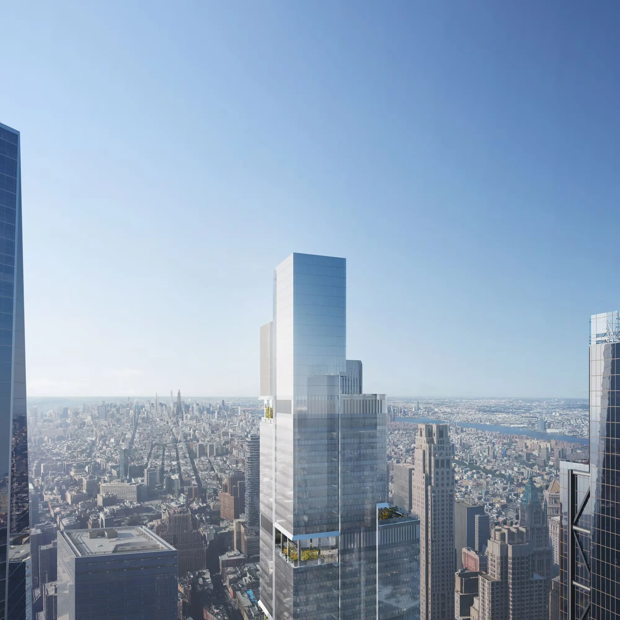 Foster + Partners Unveils a Stepped, Terraced Tower to Complete the World Trade Center Campus