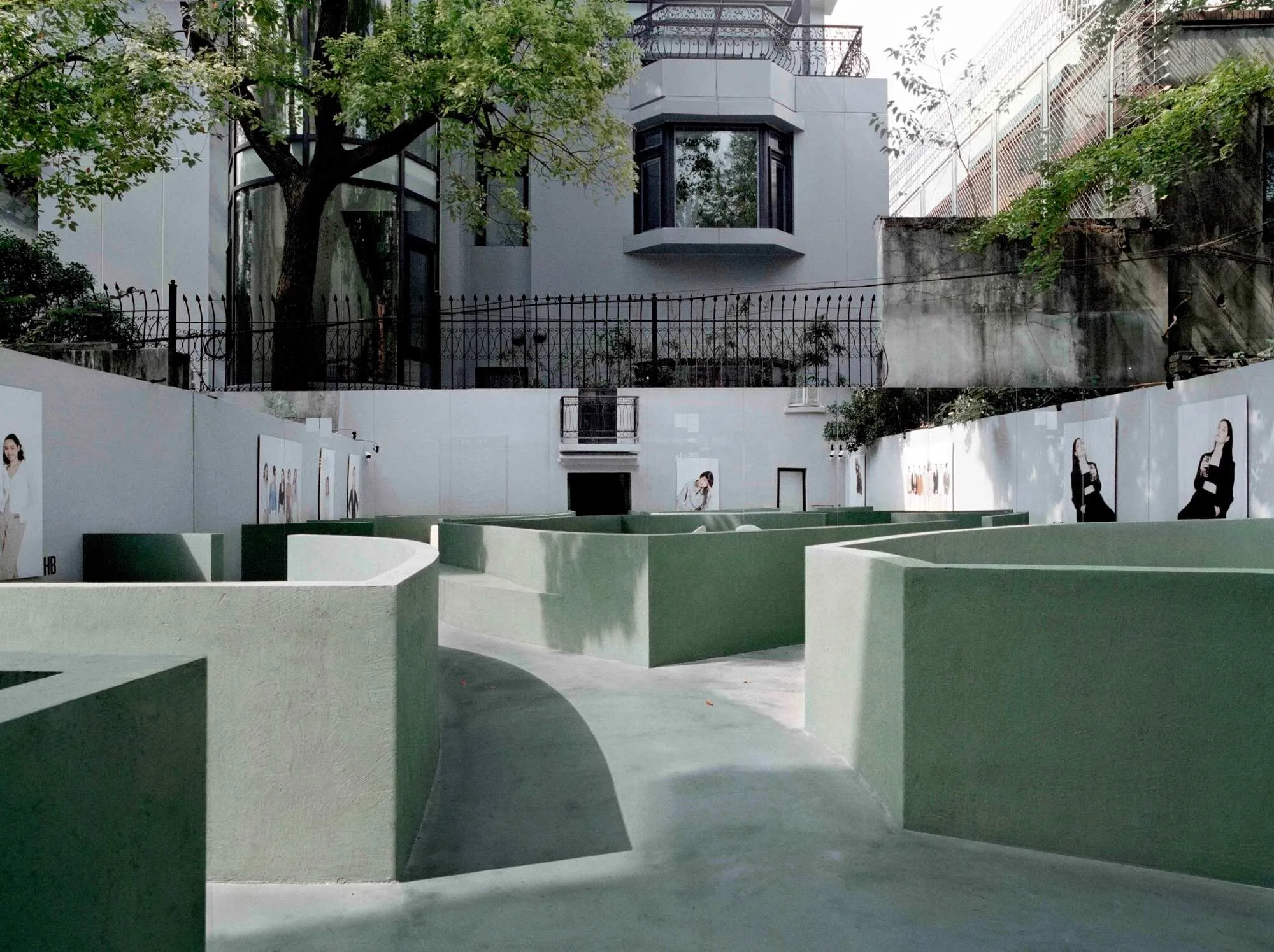 Offhand Practice Threads a Green Path Through a 1930s Shanghai Garden House for Fashion Brand XiaoZhuo