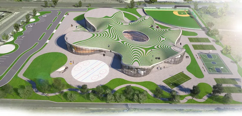 A fluid green roof transforms Seeker Heights High School into a landscape-driven learning environment centered around collaboration and exploration.