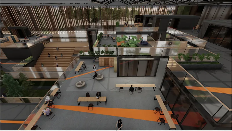 Contemporary educational architecture redefining the future of schools through openness, adaptability, and human-centered design.