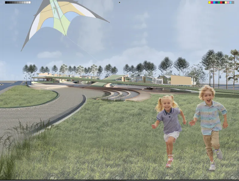 Children’s City blends landscape, learning, and play into a fluid educational environment shaped around openness and exploration.