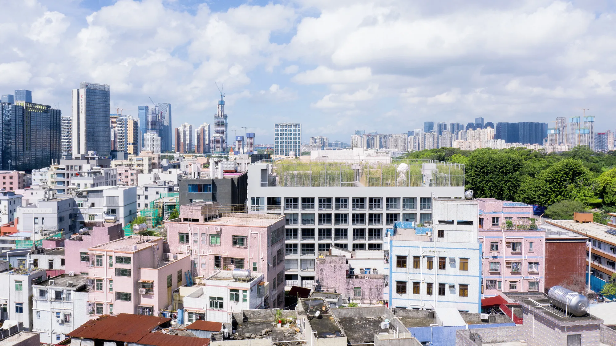 MVRDV Strips a Shenzhen Factory Down to Its Bones and Builds a Rooftop Village on Top