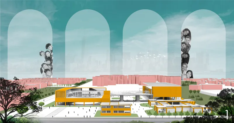 A contemporary school architecture vision designed to inspire independence, creativity, and collaborative learning.