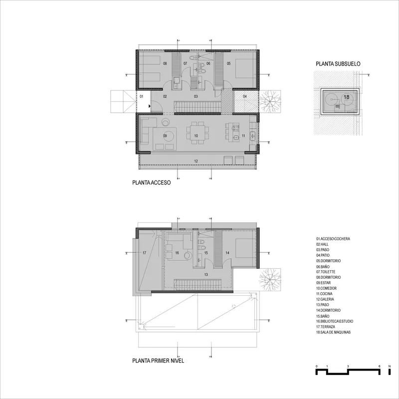 Floor plan drawings depicting entry level and upper level with labeled rooms and basement diagram